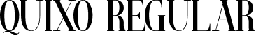 Quixo Regular font - Quixo.ttf