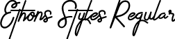 Ethons Styles Regular font - EthonsStyles demo.ttf