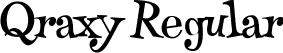 Qraxy Regular font - Qraxy.ttf