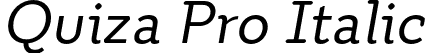 Quiza Pro Italic font - Mint Type - Quiza Pro Italic.otf