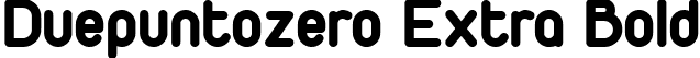 Duepuntozero Extra Bold font - Duepuntozero-ExtraBoldTrial.ttf