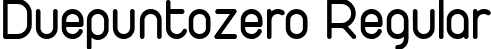 Duepuntozero Regular font - Duepuntozero-RegularTrial.ttf