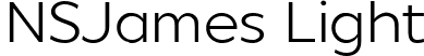 NSJames Light font - NSJames-Light.ttf