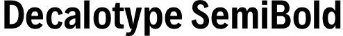 Decalotype SemiBold font - Decalotype-SemiBold.otf