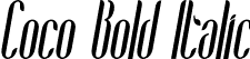 Coco Bold Italic font - Coco-BoldCondensedItalic.otf