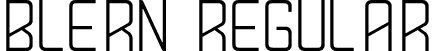 Blern Regular font - Blern regular.otf