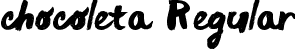 chocoleta Regular font - chocoleta.ttf