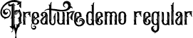 GreatureDemo Regular font - greaturedemo.otf