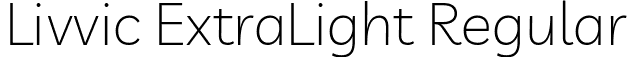 Livvic ExtraLight Regular font - Livvic-ExtraLight.ttf