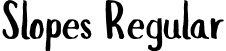 Slopes Regular font - slopes.ttf