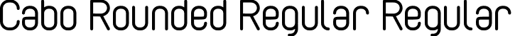 Cabo Rounded Regular Regular font - cabo-rounded-regular.otf