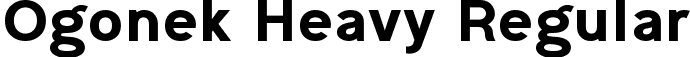 Ogonek Heavy Regular font - ogonek-heavy.ttf