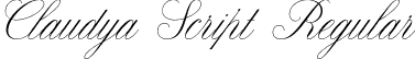 Claudya Script Regular font - Claudya Demo.otf