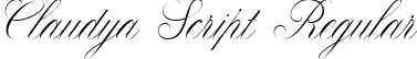 Claudya Script Regular font - Claudya Demo.ttf