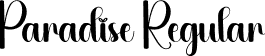 Paradise Regular font - Paradise.otf