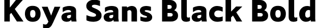 Koya Sans Black Bold font - KoyaSans-Black.ttf