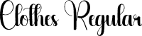 Clothes Regular font - Clothes.otf