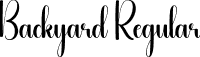 Backyard Regular font - Backyard.otf