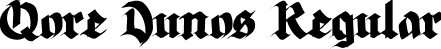 Qore Dunos Regular font - QoreDunos-Regular.otf