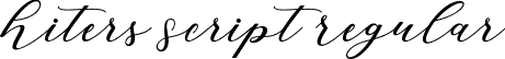 Hiters Script Regular font - Hiters Script.ttf