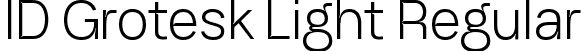 ID Grotesk Light Regular font - IDGrotesk-Light.ttf