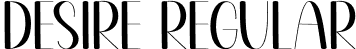 Desire Regular font - Desire.otf