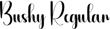 Bushy Regular font - Bushy.otf