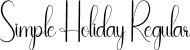 Simple Holiday Regular font - Simple-Holiday.otf