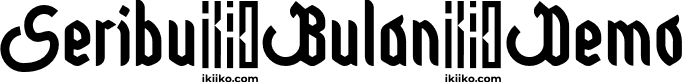 Seribu Bulan Demo font - SeribuBulanDemo.otf