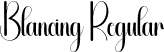 Blancing Regular font - Blancing.otf