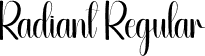 Radiant Regular font - Radiant.otf