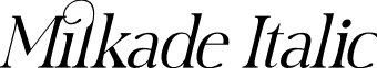 Milkade Italic font - Milkade-Italic.otf