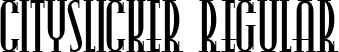 CitySlicker Regular font - CitySlicker.ttf