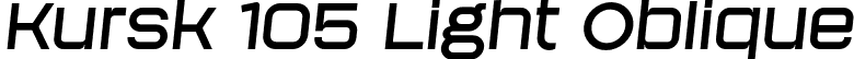 Kursk 105 Light Oblique font - Kursk105-LightOblique.otf