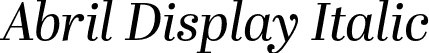 Abril Display Italic font - Abril_Display_Italic.otf