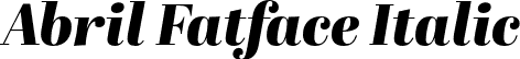 Abril Fatface Italic font - Abril_Fatface_Italic.otf