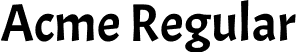 Acme Regular font - Acme-Regular.ttf