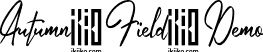 Autumn Field Demo font - AutumnFieldDemo.otf