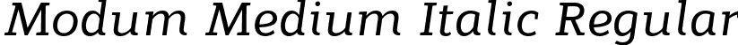 Modum Medium Italic Regular font - Modum-MediumItalic.otf