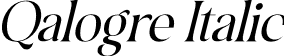 Qalogre Italic font - Qalogre-Italic.otf