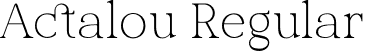 Actalou Regular font - Actalou.otf