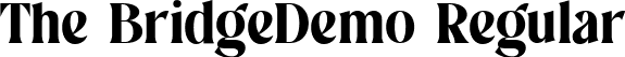 The BridgeDemo Regular font - The-Bridge-Demo.ttf