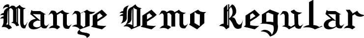 Manye Demo Regular font - Manye-Regular.otf