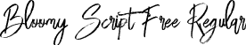 Bloomy Script Free Regular font - Bloomy Script Free.otf