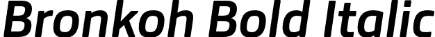 Bronkoh Bold Italic font - Bronkoh-BoldItalic.otf