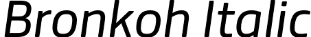 Bronkoh Italic font - Bronkoh-RegularItalic.otf