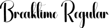 Breaktime Regular font - Breaktime.otf