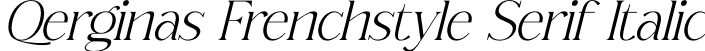 Qerginas Frenchstyle Serif Italic font - Qerginas-Frenchstyle-Serif-Italic.otf