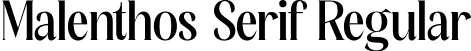 Malenthos Serif Regular font - Malenthos-Serif.otf