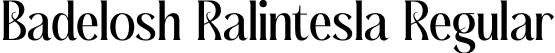 Badelosh Ralintesla Regular font - Badelosh-Ralintesla.otf